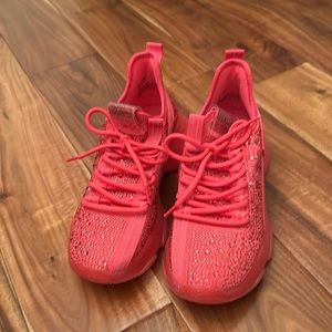 Hot Pink Steve Madden Sneakers - Maxima with rhinestones